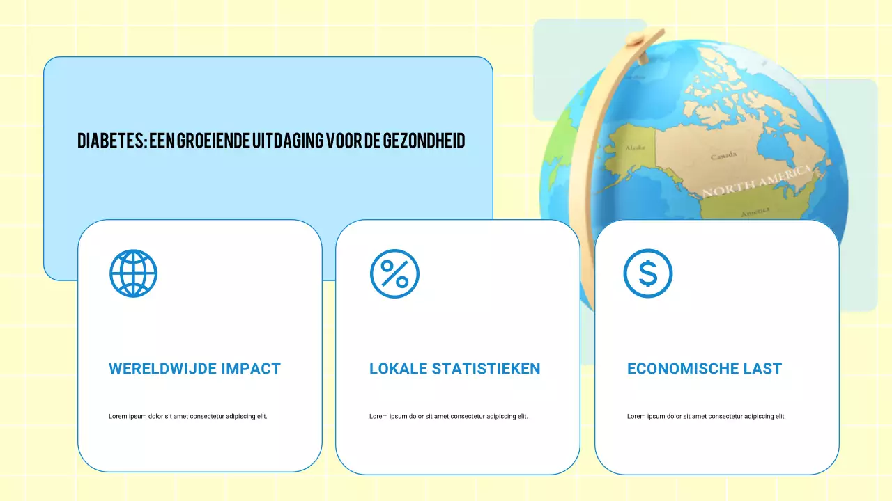 Blauwe moderne 3D-presentatie over gezondheid en ziektepreventie