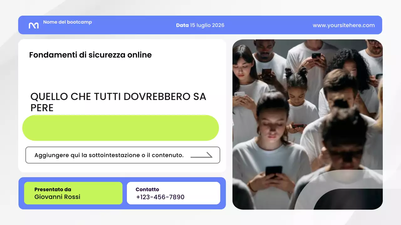 Presentazione della Guida alla sicurezza moderna blu