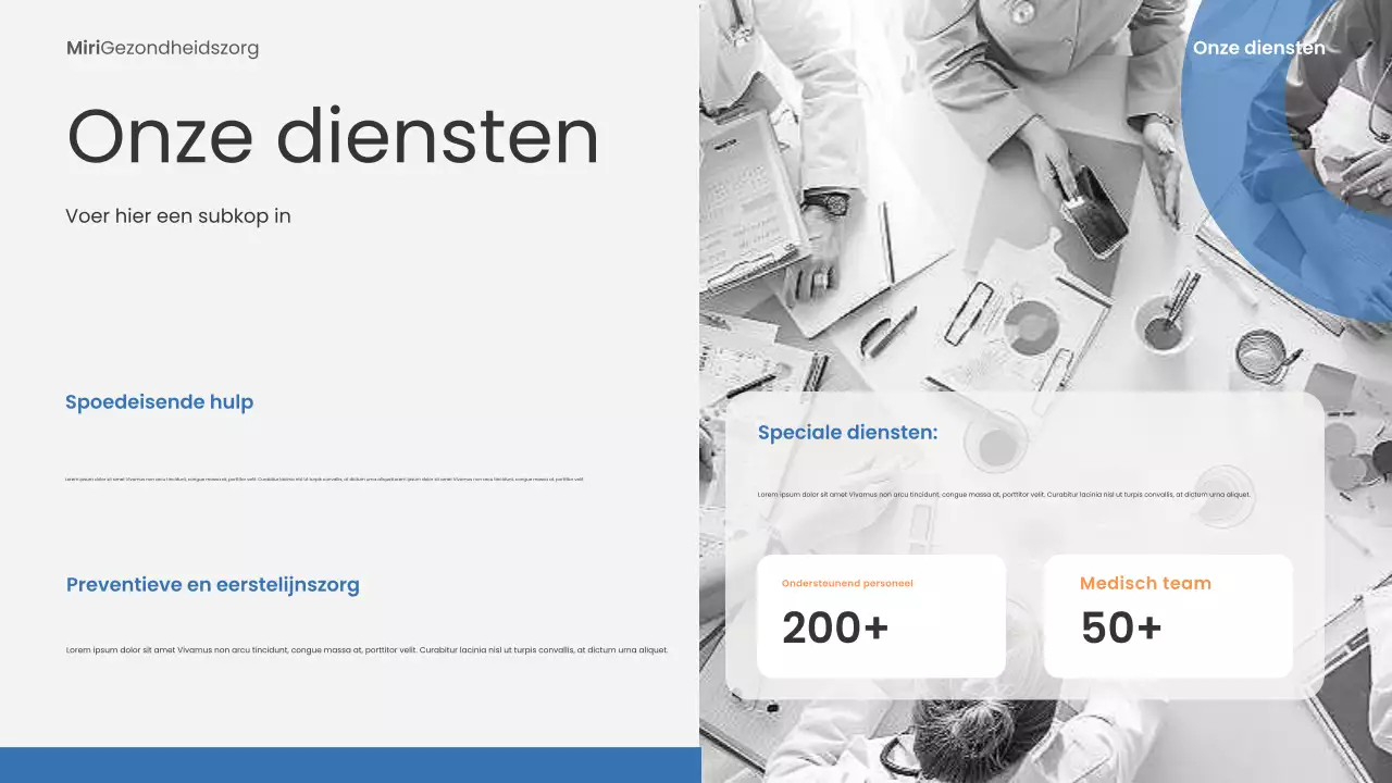 Presentatie Blauwe Moderne Gezondheidszorg