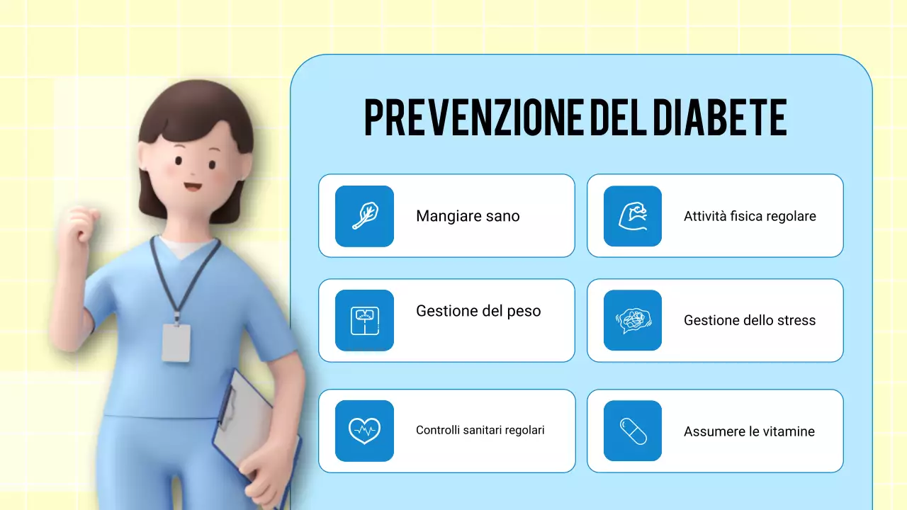 Presentazione moderna 3D blu sulla prevenzione della salute e delle malattie