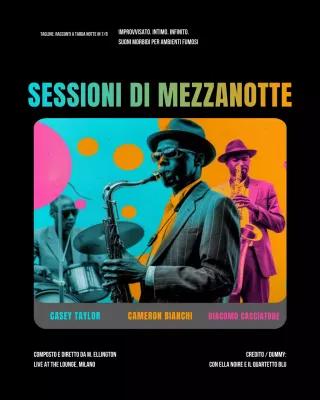 pubblicità jazz retrò colorata
