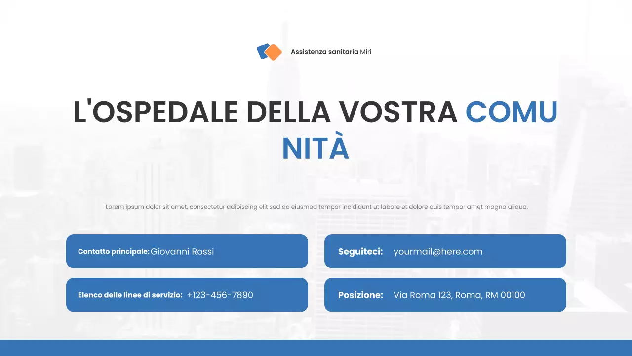 Presentazione di Blue Modern Healthcare