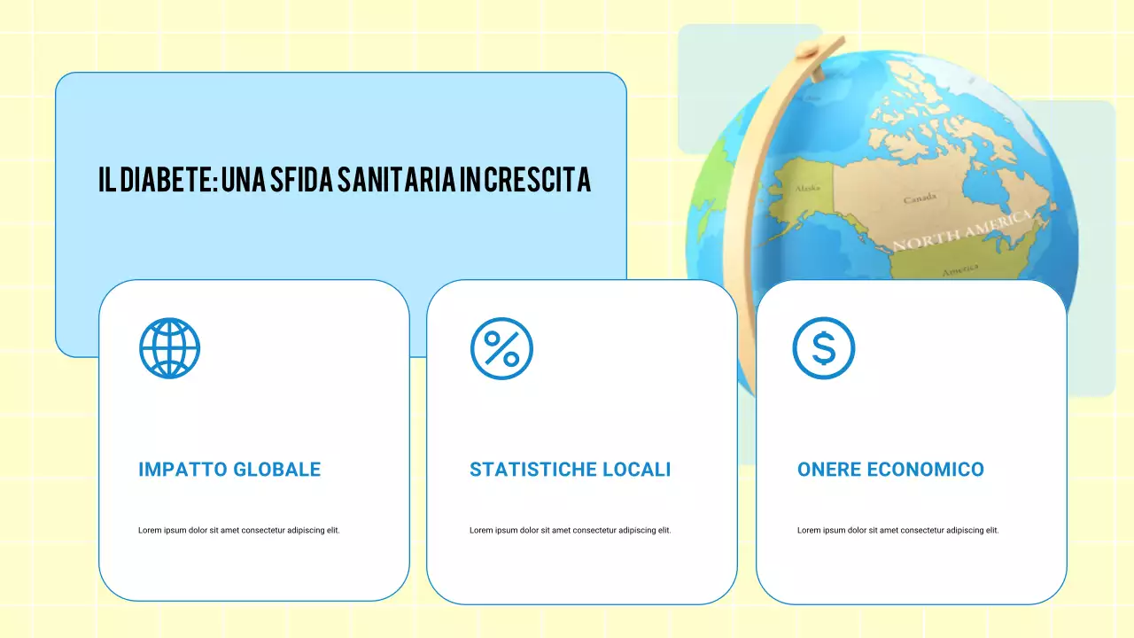 Presentazione moderna 3D blu sulla prevenzione della salute e delle malattie