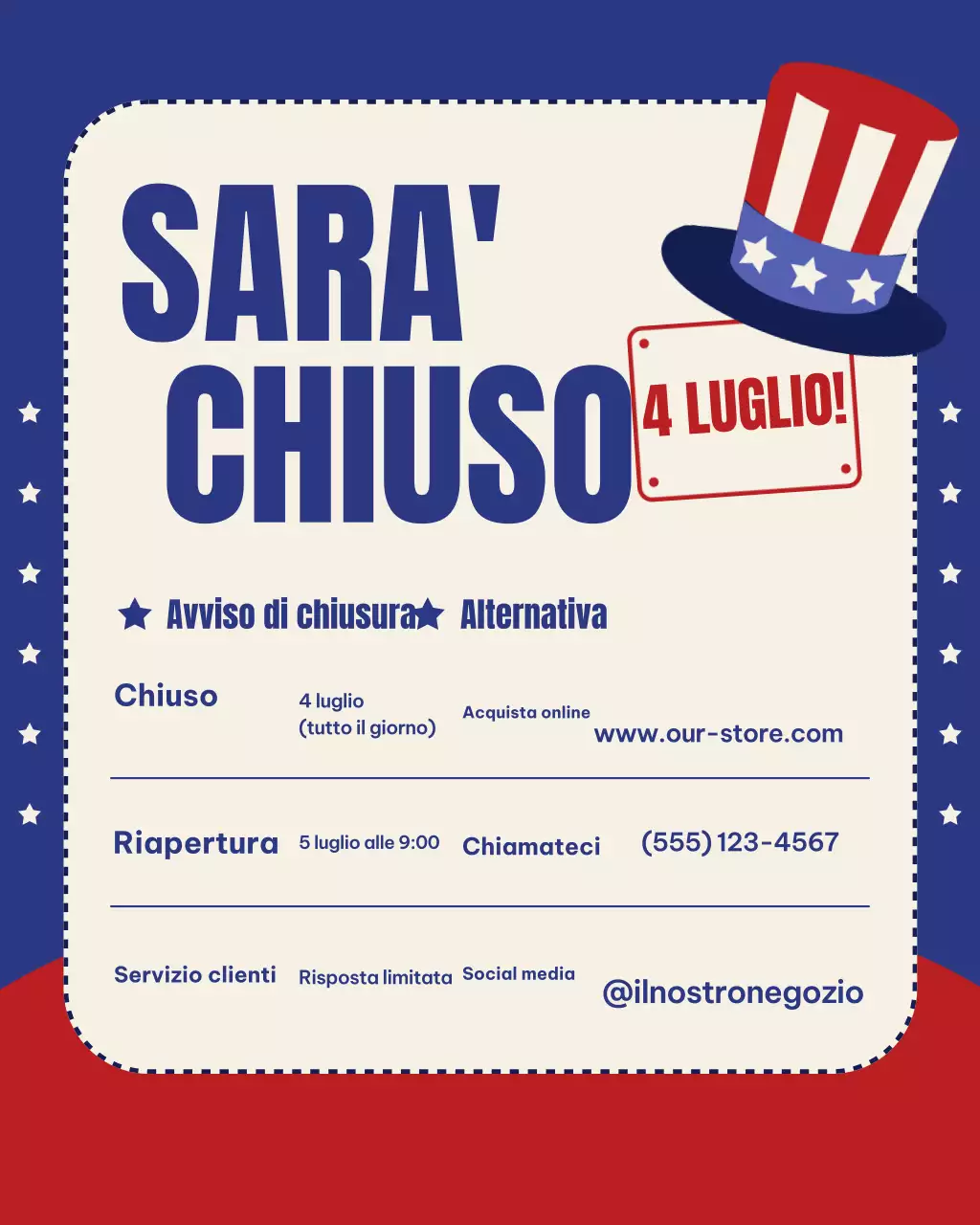 Annuncio della chiusura di Blue Modern su Instagram