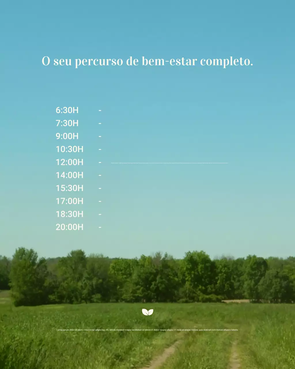 Postagem no Instagram sobre programação minimalista de bem-estar azul