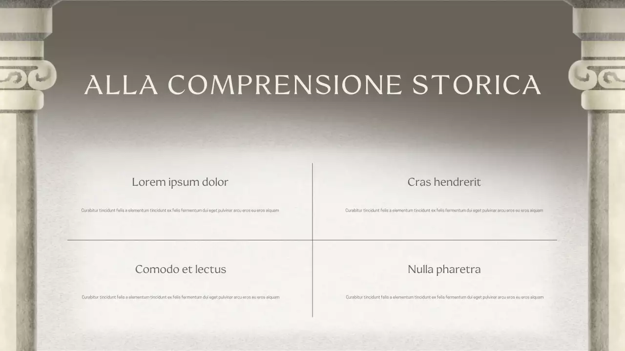 Presentazione della lezione storica classica di Grey