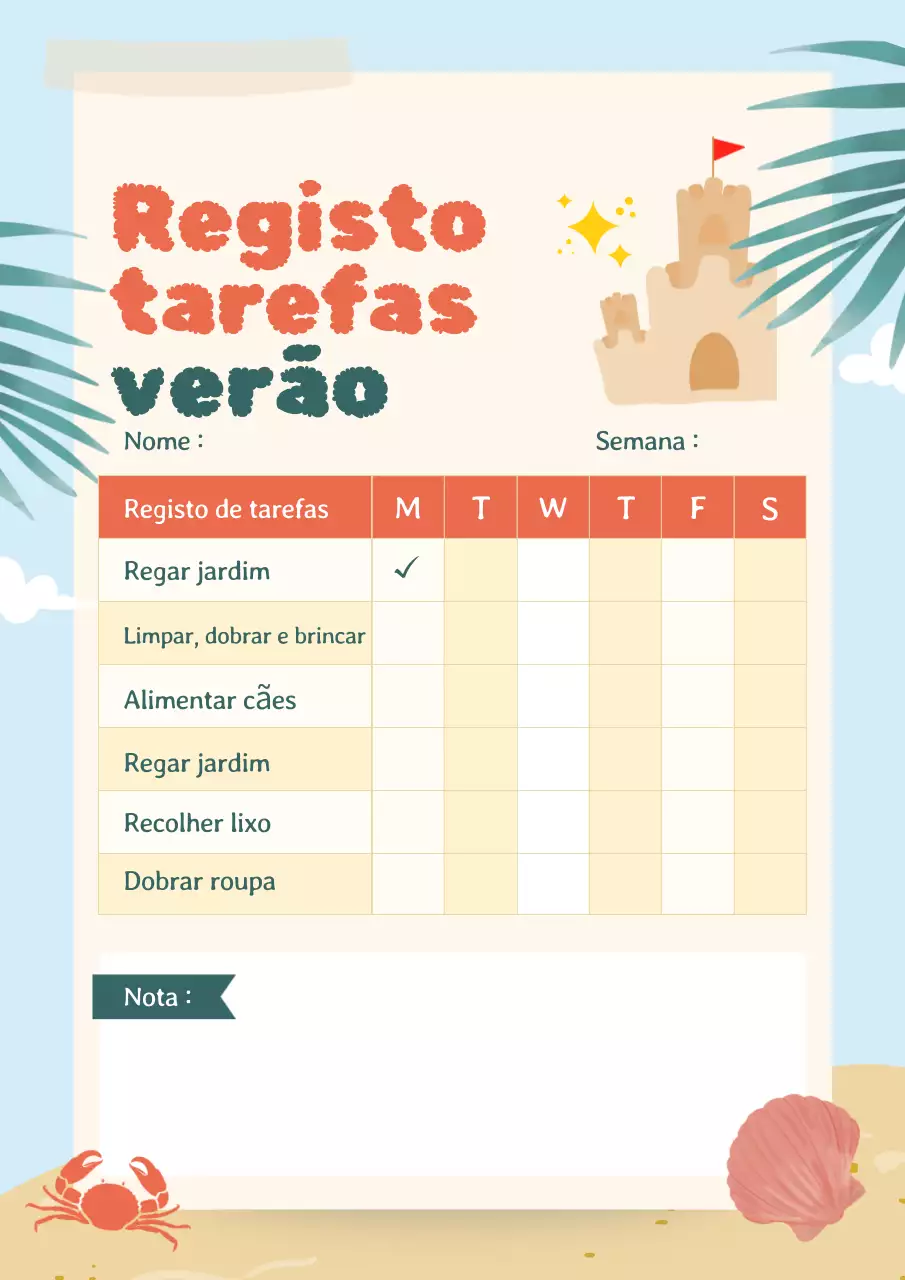 Pôster laranja retrô para agenda de tarefas