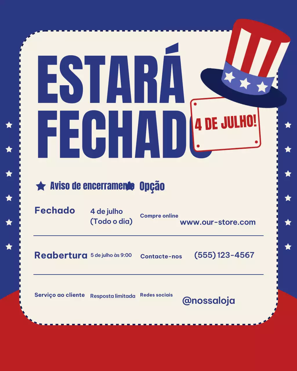 Postagem no Instagram sobre o anúncio de fechamento da Blue Modern