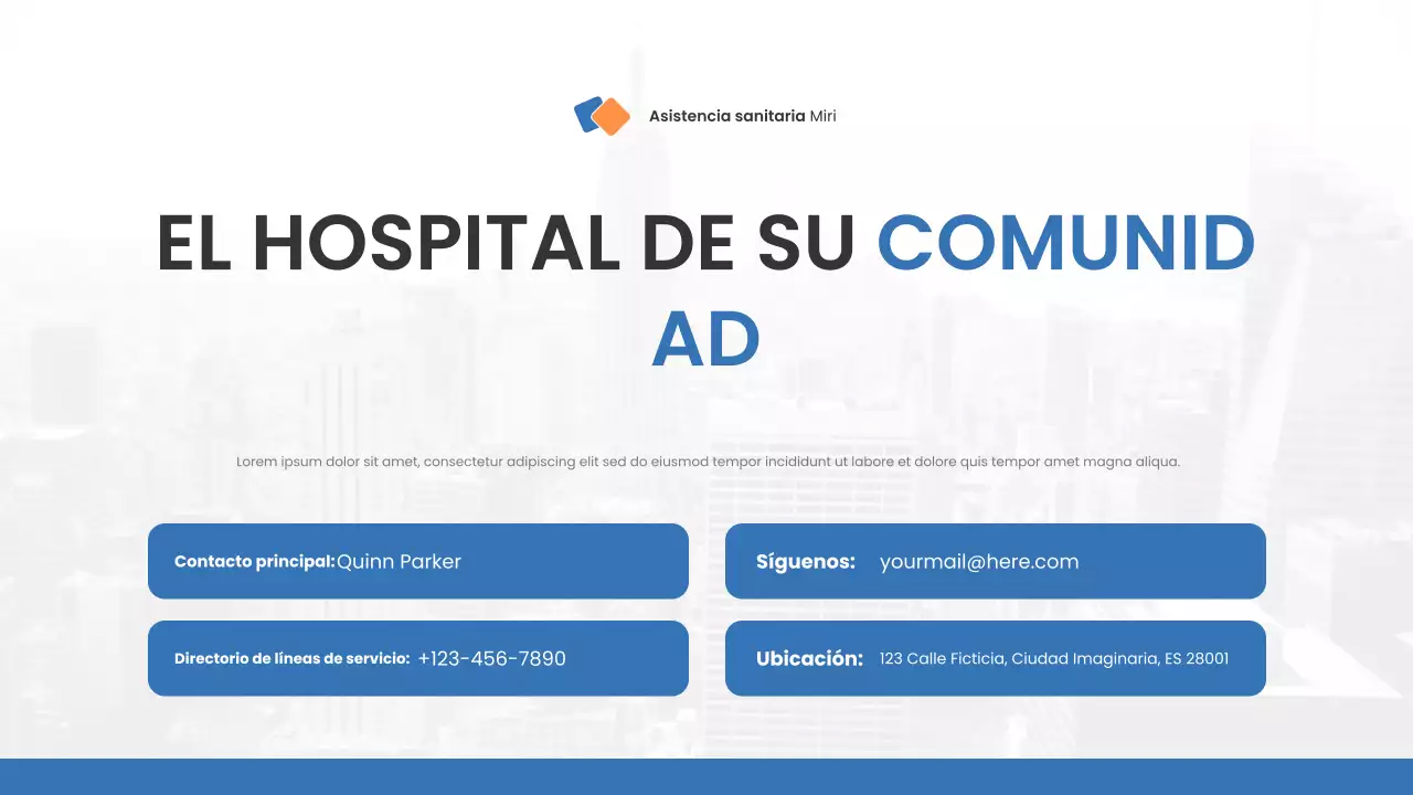 Presentación de Blue Modern Healthcare