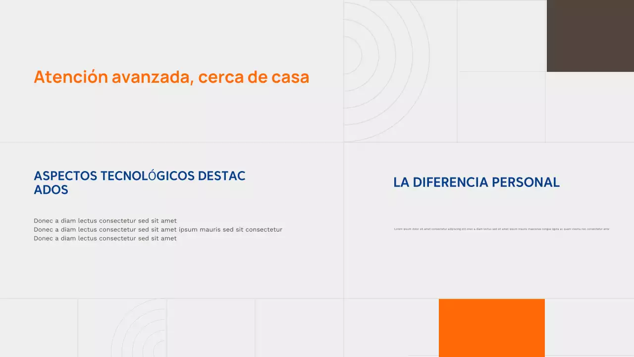 Presentación del anuncio de Orange Modern Healthcare