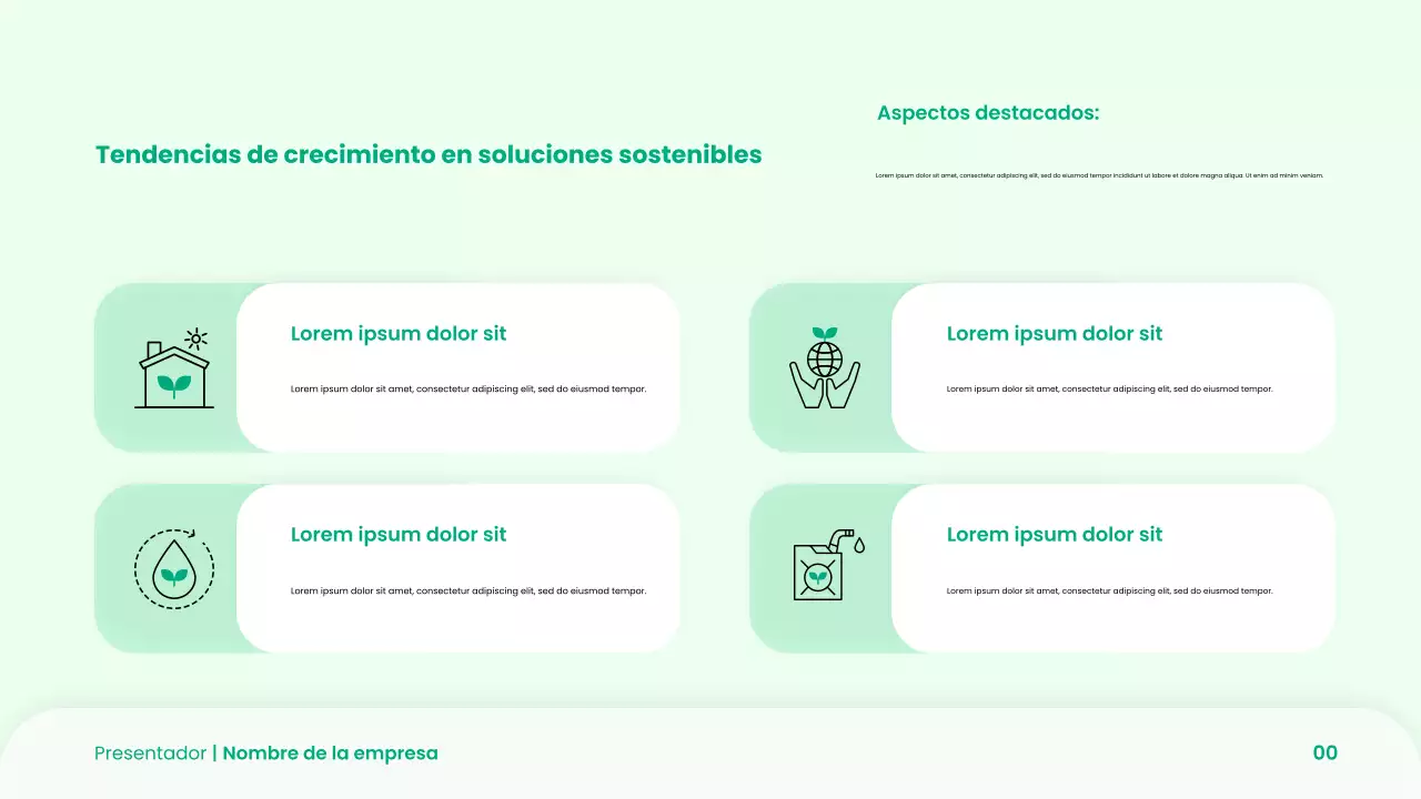 Presentación de Pitch Deck de Green Modern Startups
