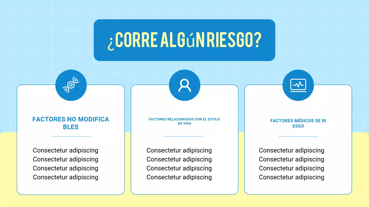 Presentación 3D moderna de salud y prevención de enfermedades en azul