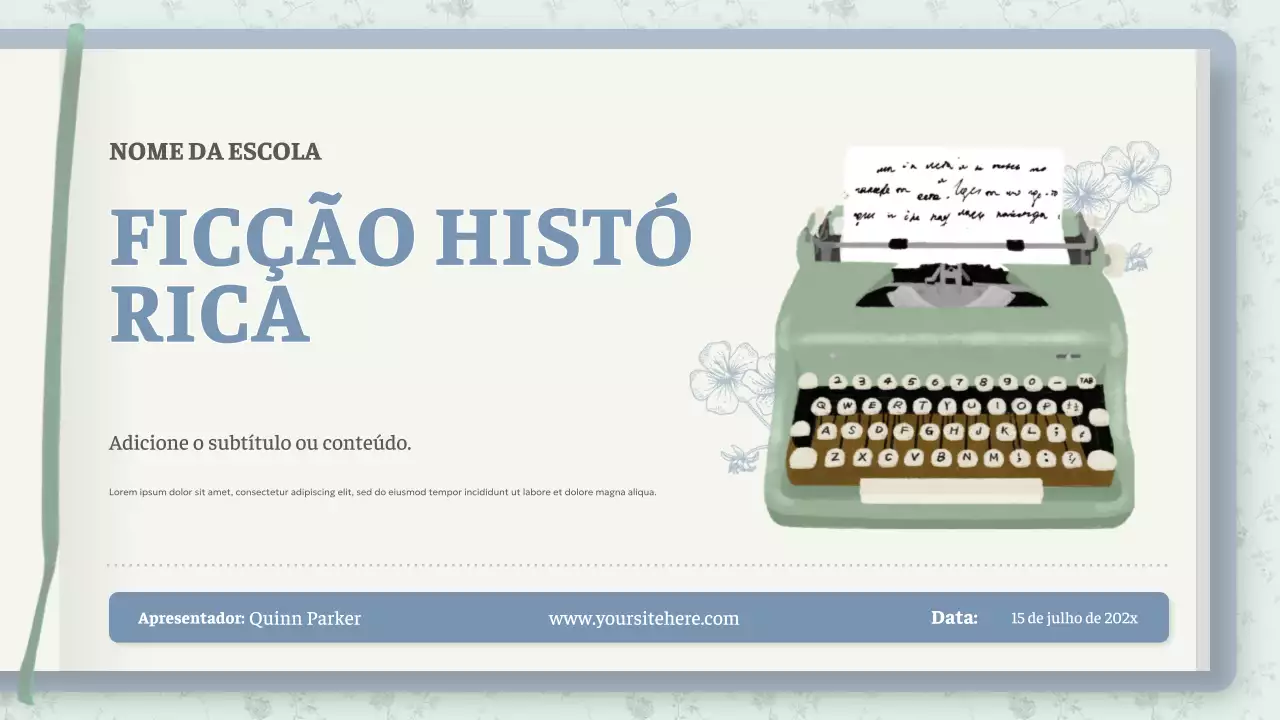 Apresentação de Ficção Vintage Mint