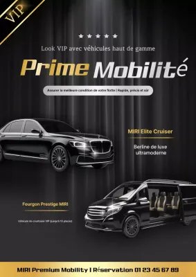Publicité pour une voiture de luxe noire