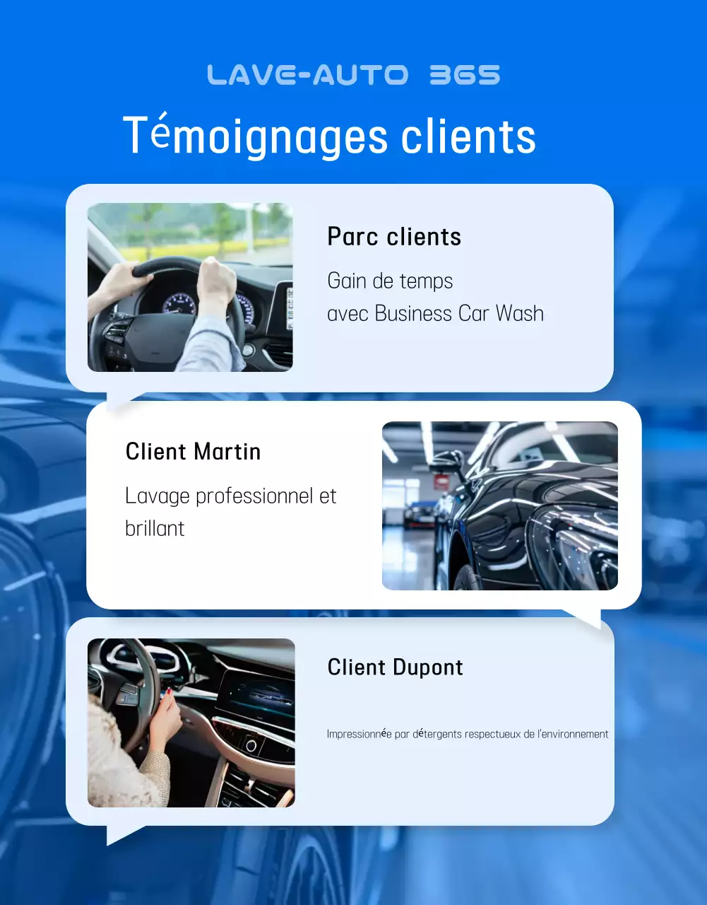 Publicité pour le lave-auto moderne bleu