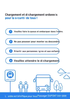 Consignes de sécurité simples et bleues