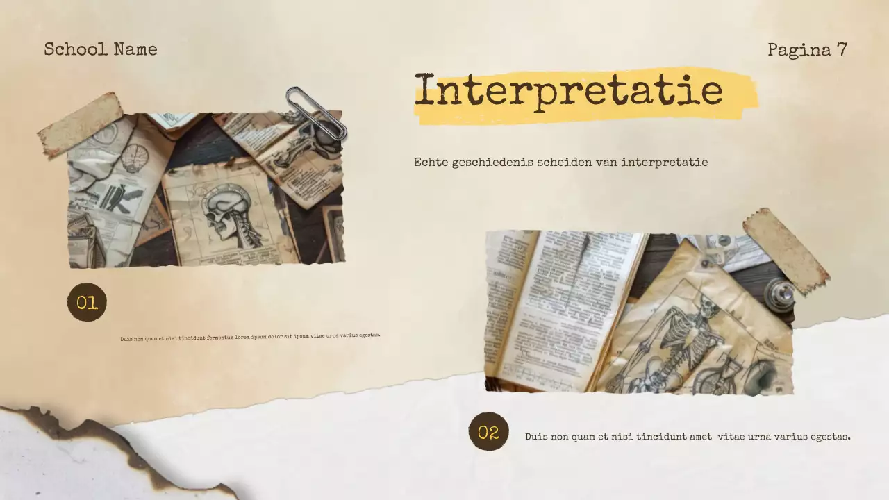 Beige Vintage Geschiedenis Aankondiging