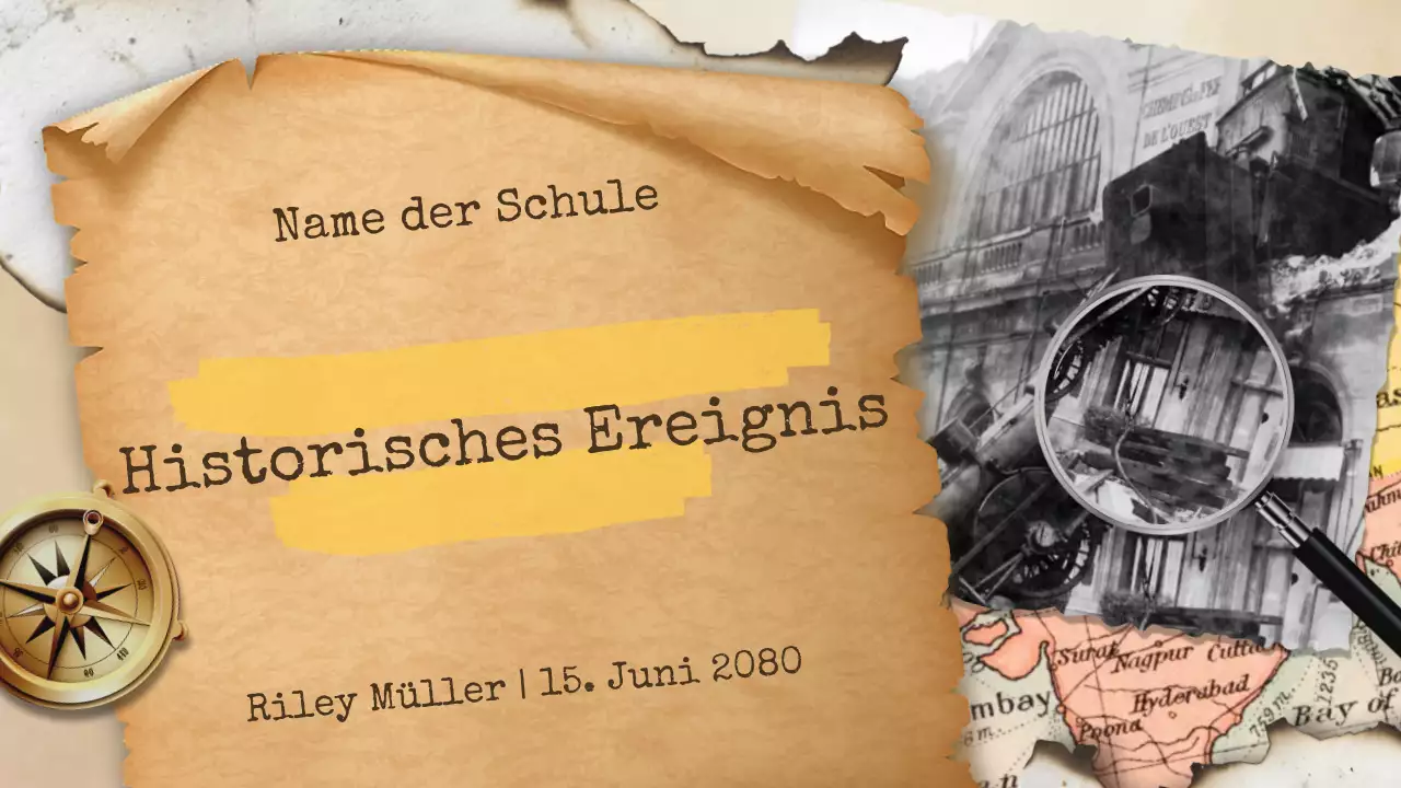 Beige Vintage Geschichte Ankündigung