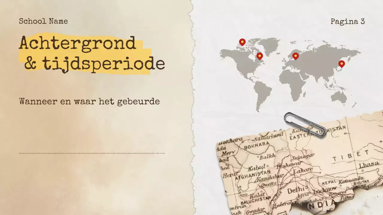 Beige Vintage Geschiedenis Aankondiging