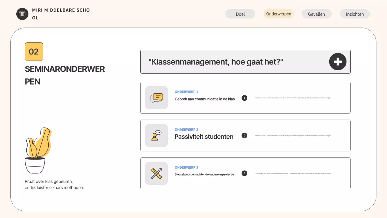 Beige Minimal Education Seminargids