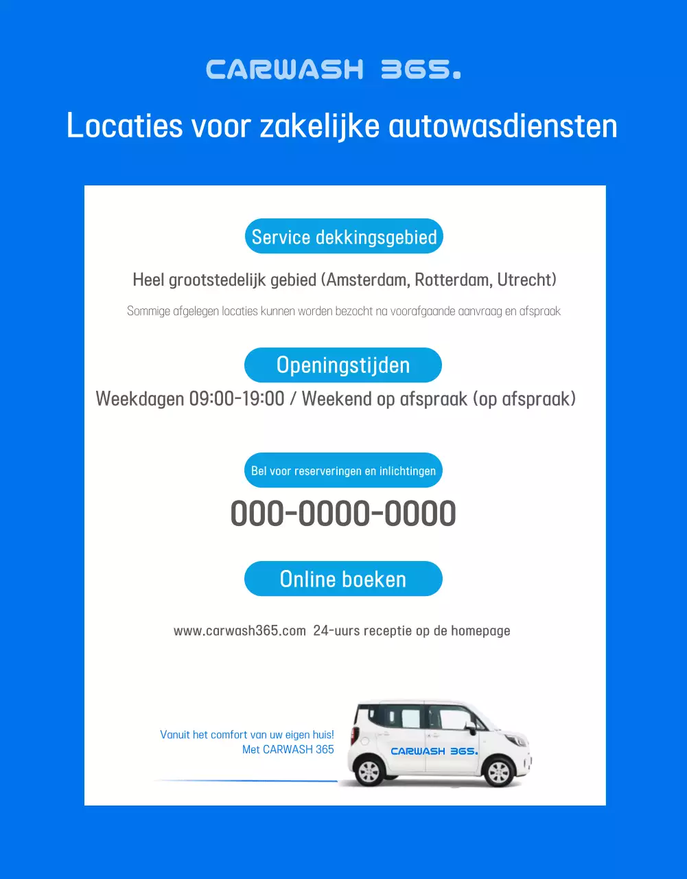Advertentie voor Blue Modern Car Wash