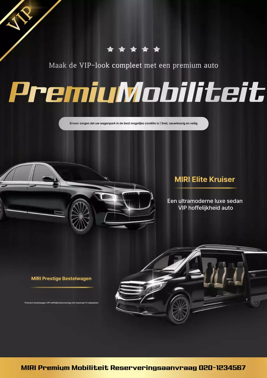 Zwarte luxe auto-reclame