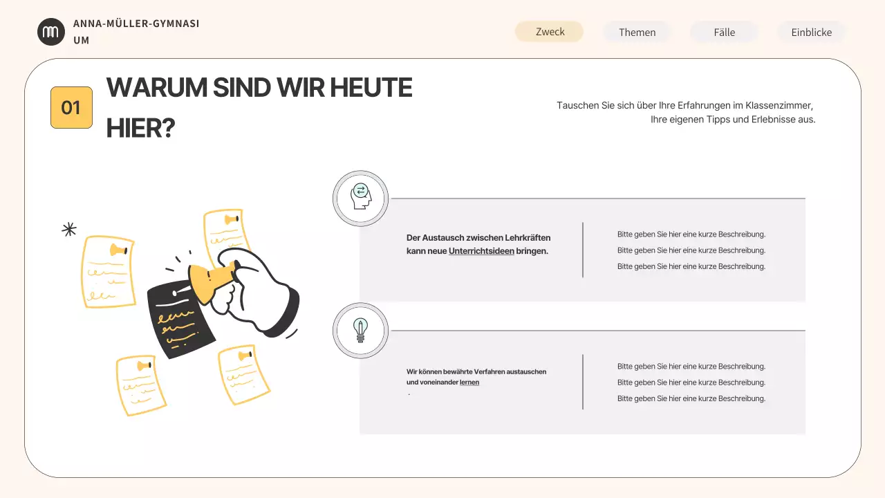 Beige Minimal Education Seminarleitfaden