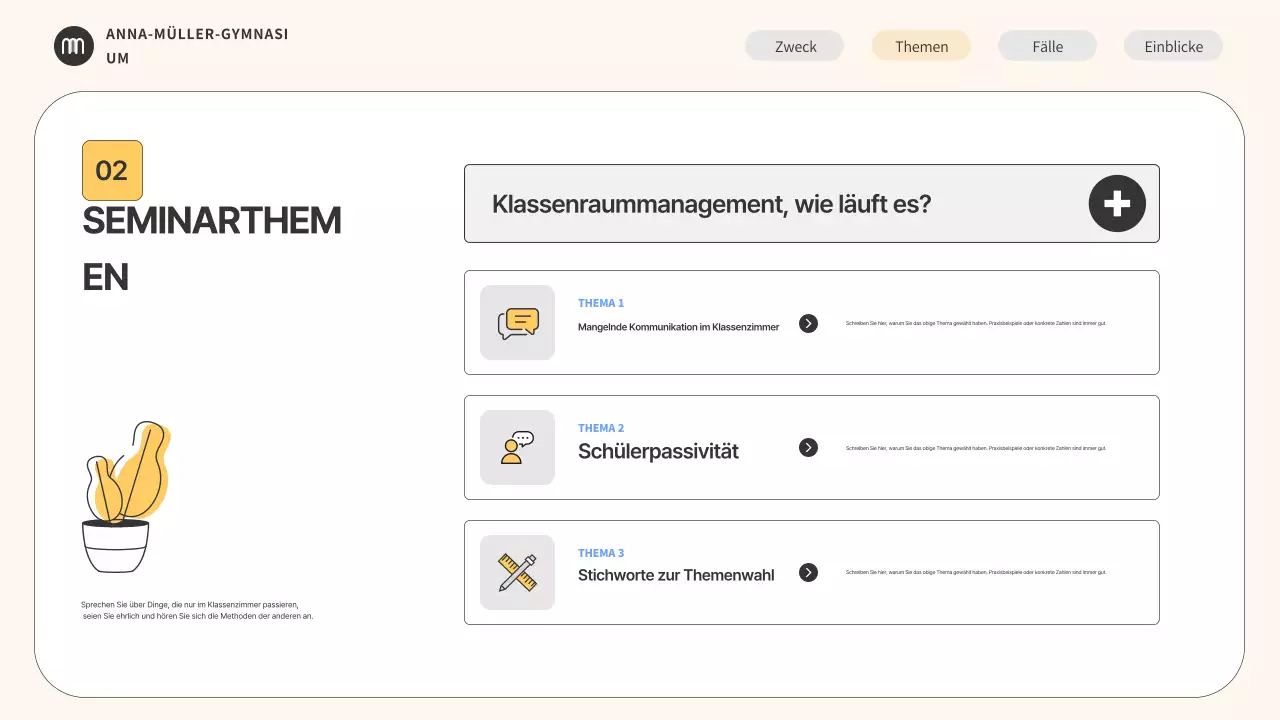 Beige Minimal Education Seminarleitfaden