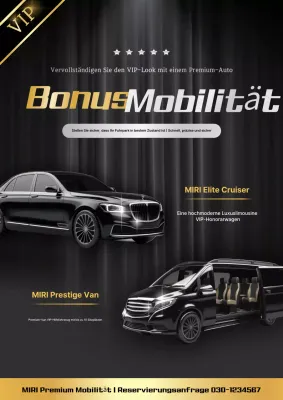 Schwarze Luxusautowerbung