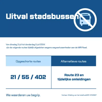 Blauwe eenvoudige verkeersconstructiegids