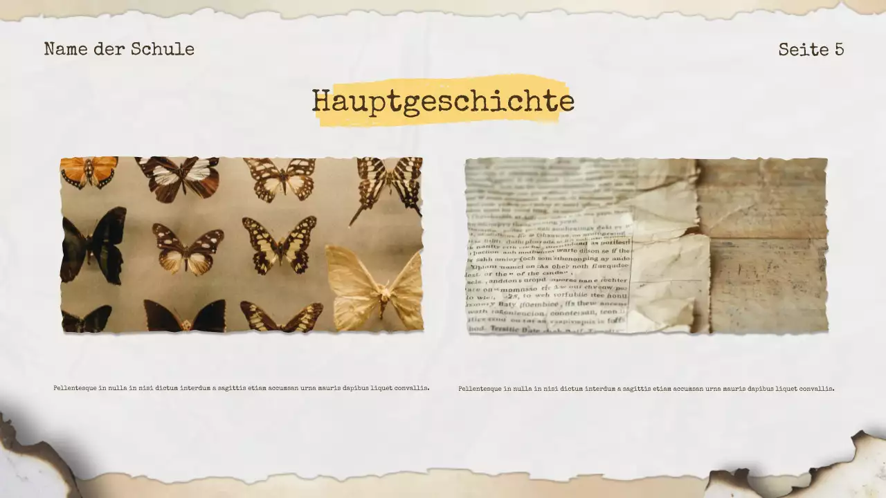 Beige Vintage Geschichte Ankündigung