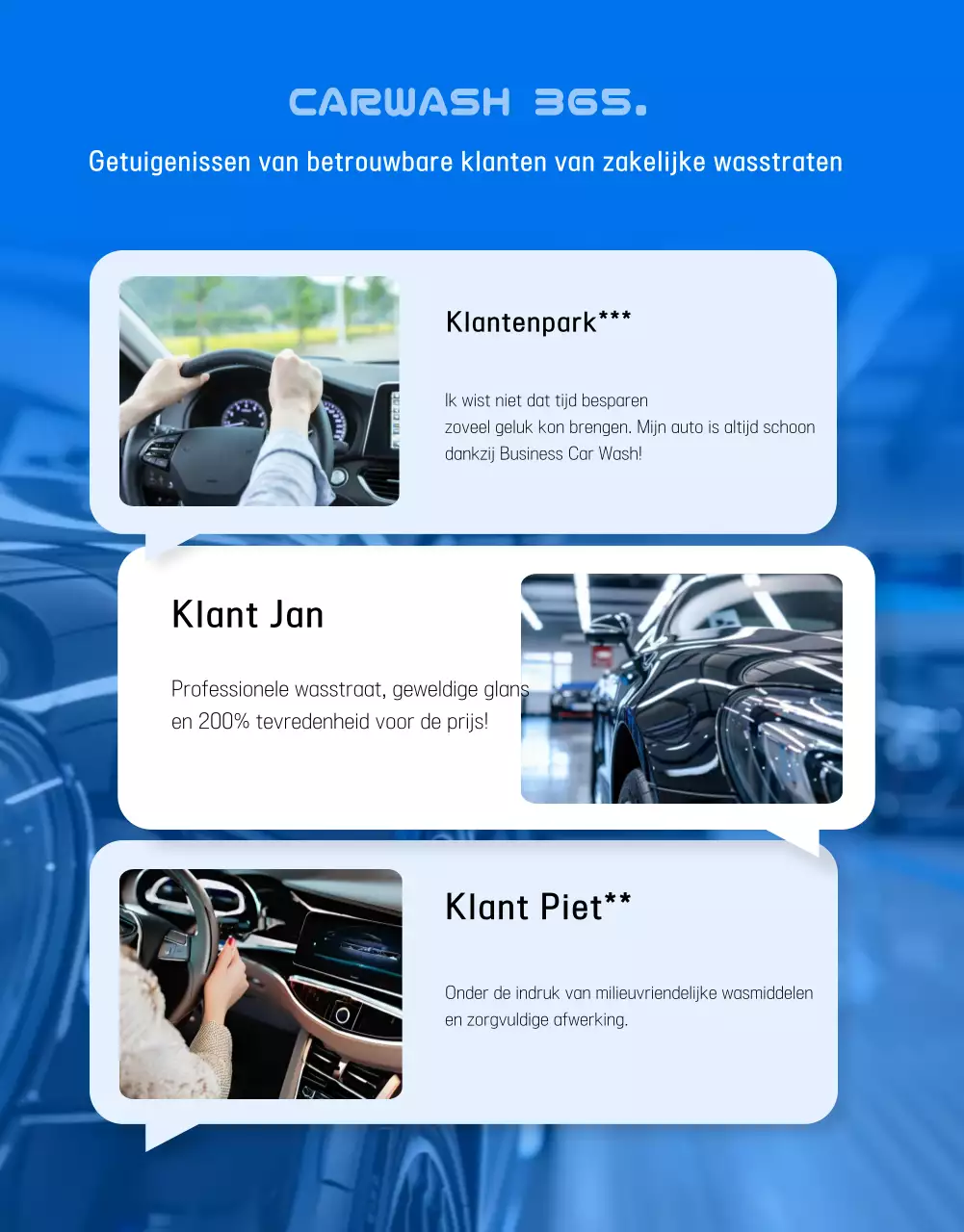 Advertentie voor Blue Modern Car Wash