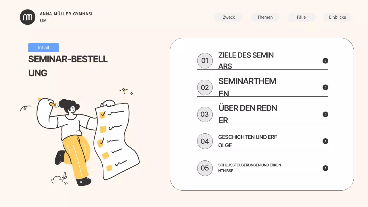 Beige Minimal Education Seminarleitfaden