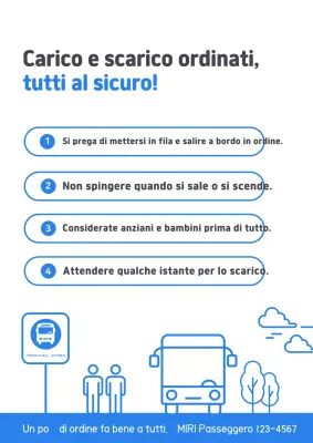 Linee guida di sicurezza semplici blu