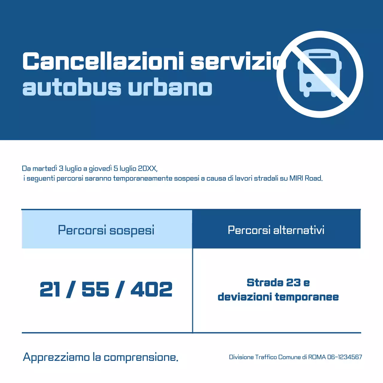 Guida alla costruzione del traffico semplice blu