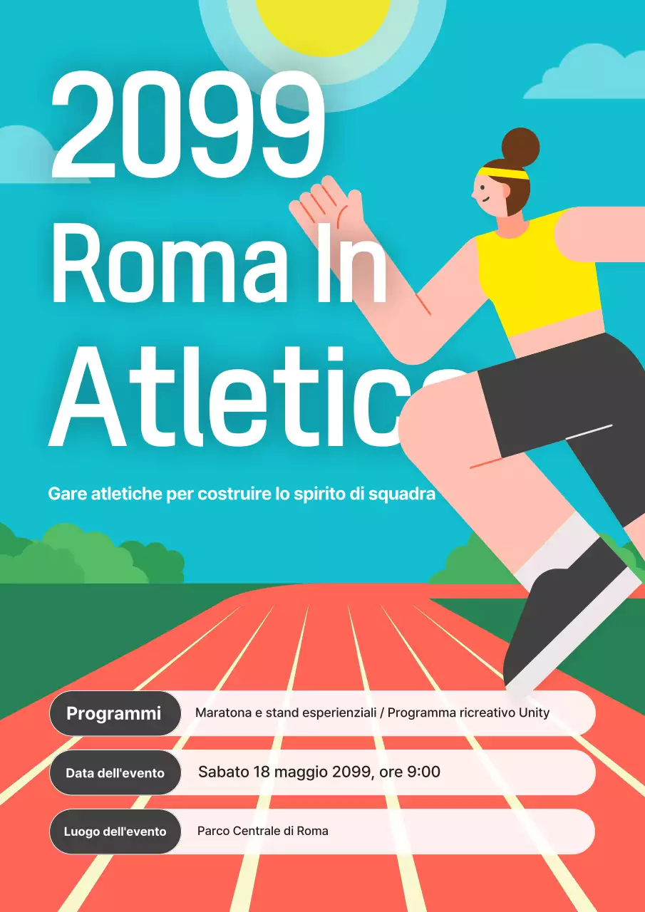 Evento del festival sportivo semplice Sky Blue