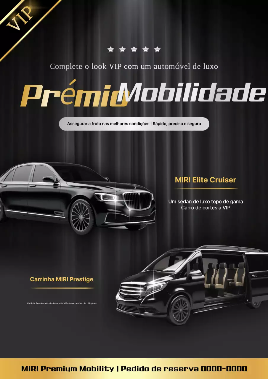 Propaganda de carro de luxo preto