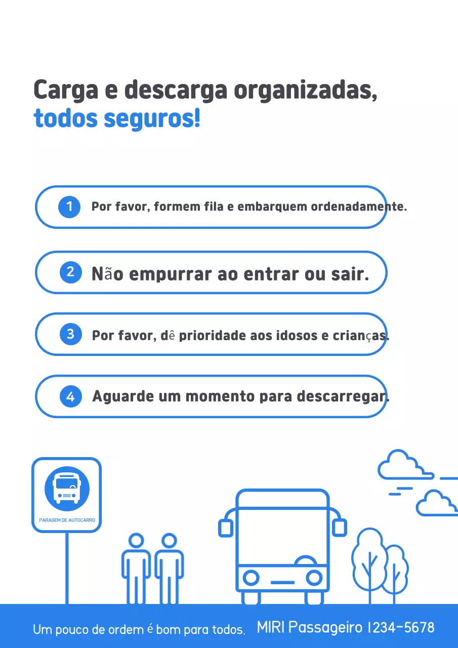 Diretrizes de segurança Blue Simple