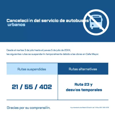 Guía de construcción de tráfico azul simple