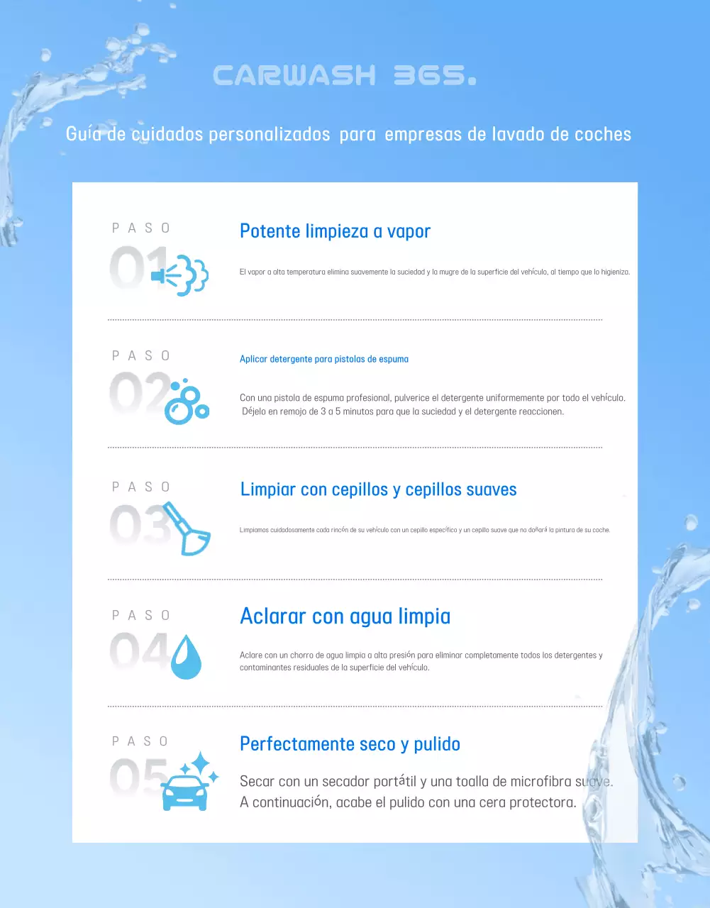 Anuncio de lavado de autos moderno azul