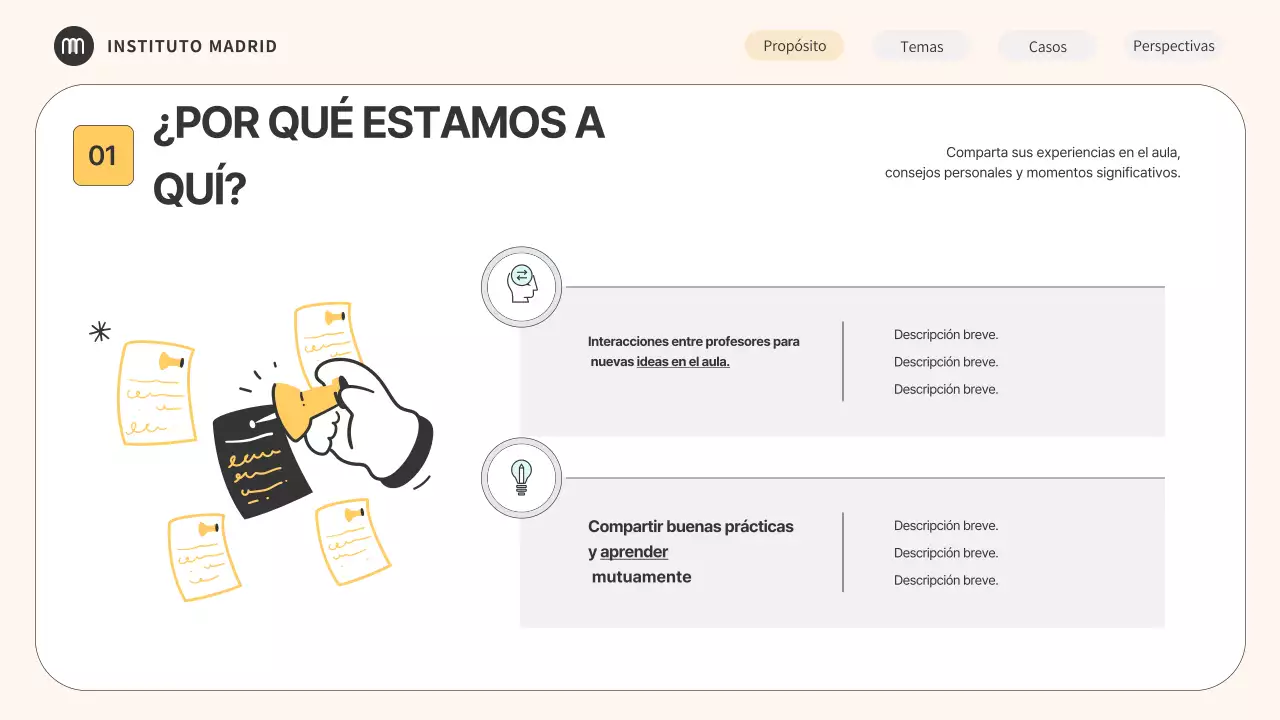 Guía del seminario de educación minimalista en beige