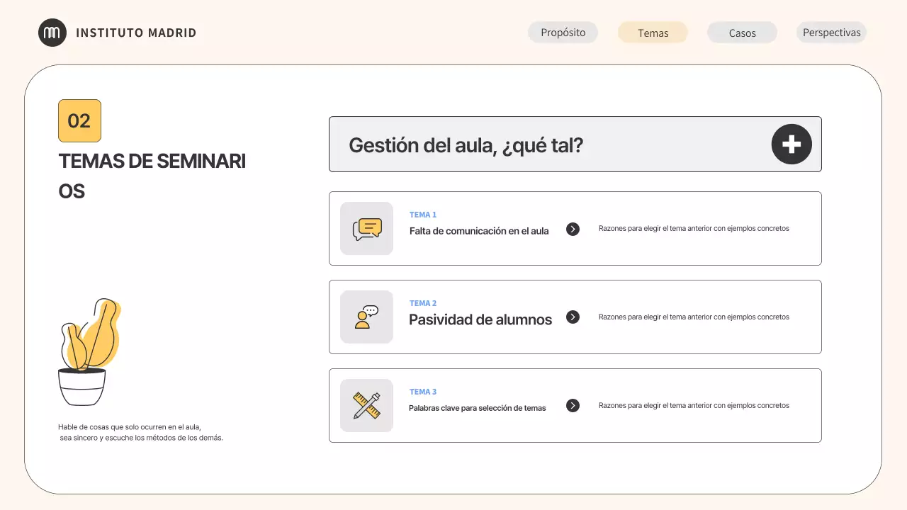 Guía del seminario de educación minimalista en beige