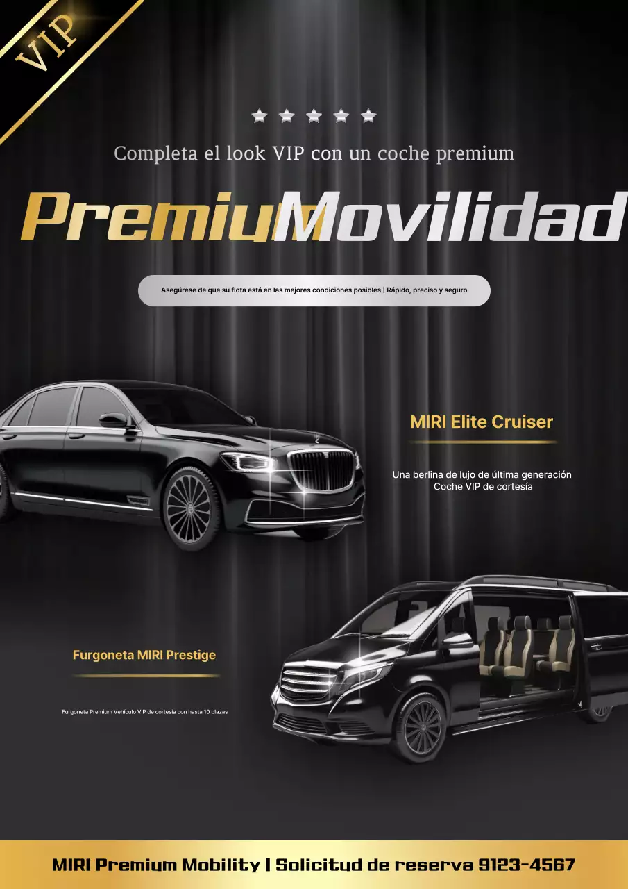 Publicidad de coches de lujo negros