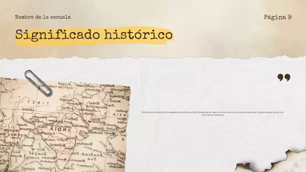 Anuncio de historia vintage beige