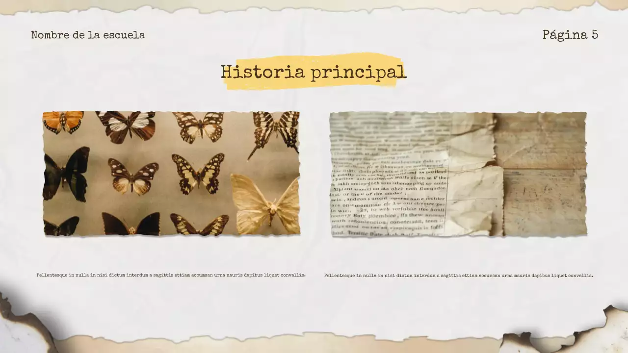 Anuncio de historia vintage beige