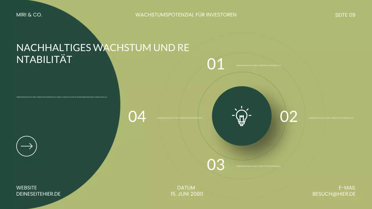 Präsentation zu „Grüne moderne Investitionen“