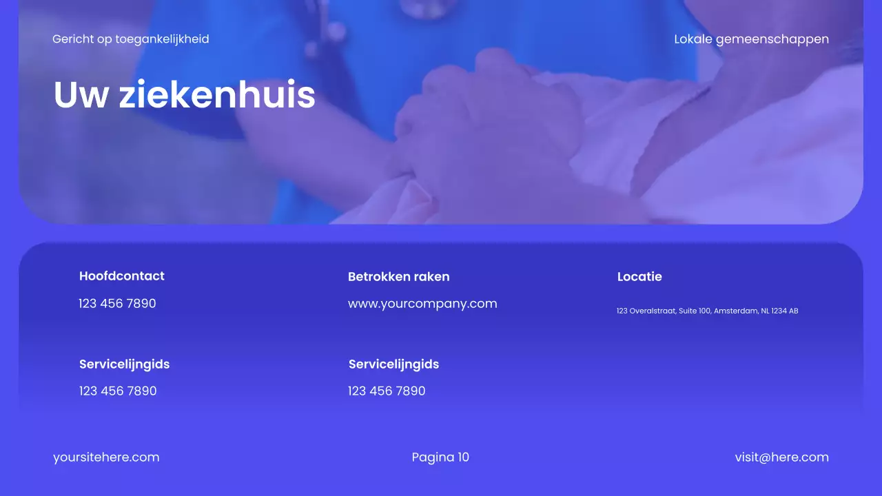 Blauwe moderne gezondheidszorgpromotie