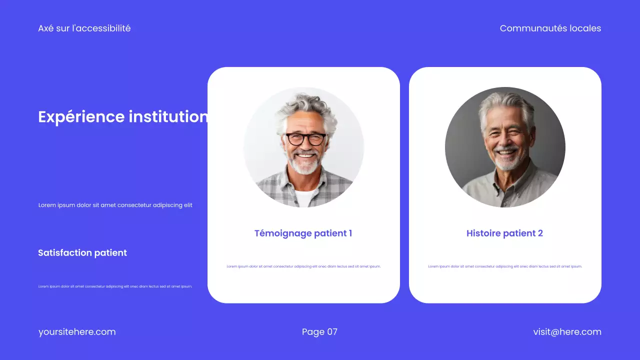 Promotion des soins de santé modernes bleus