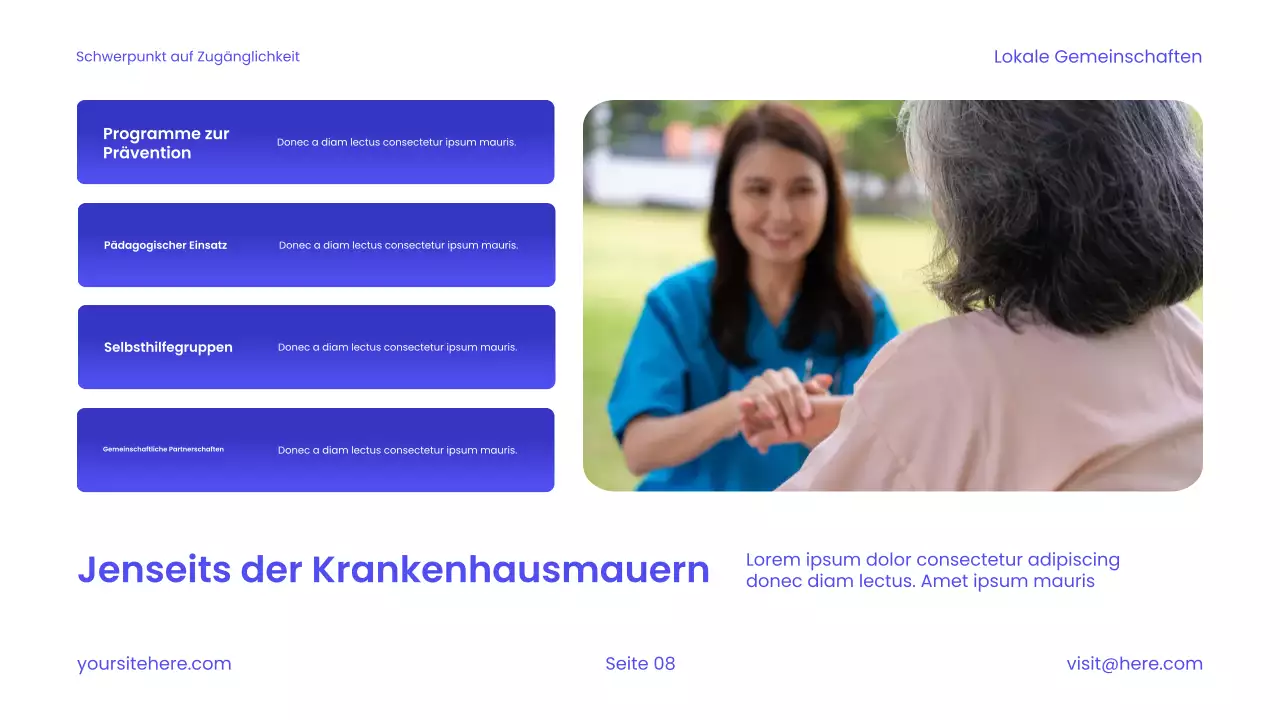 Blaue Moderne Gesundheitsförderung