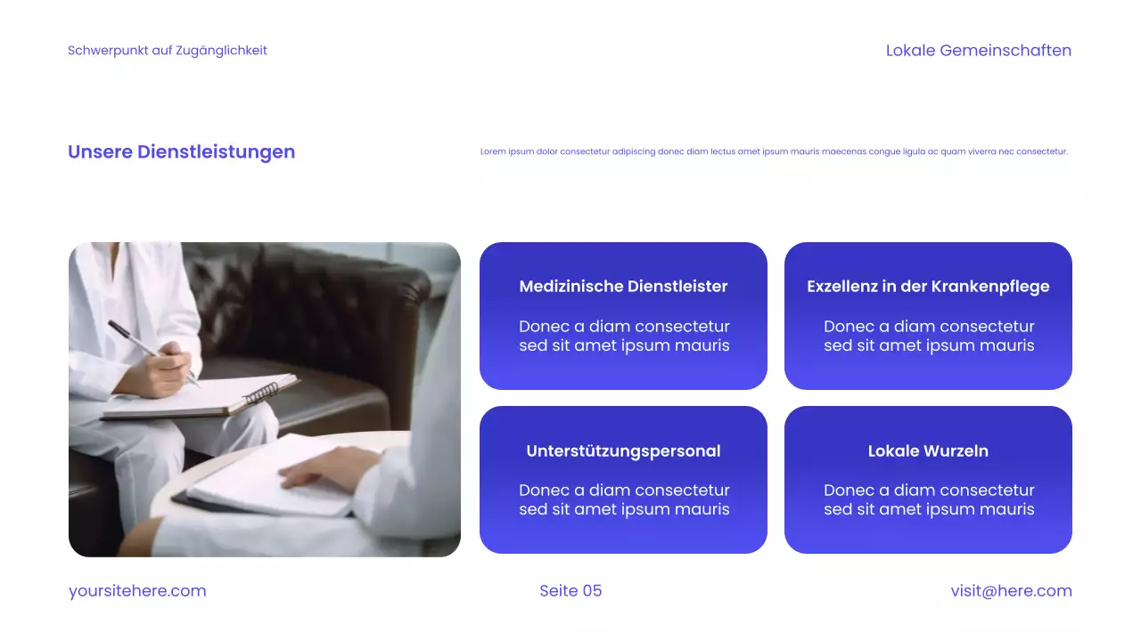 Blaue Moderne Gesundheitsförderung